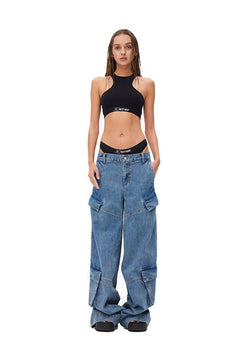 Blue Low Waist Jeans - ANN ANDELMAN