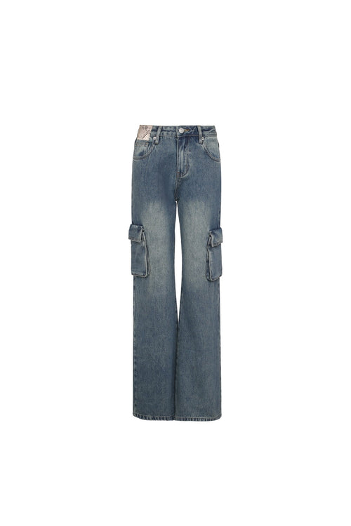 Blue Multi-Pocket Jeans - ANN ANDELMAN