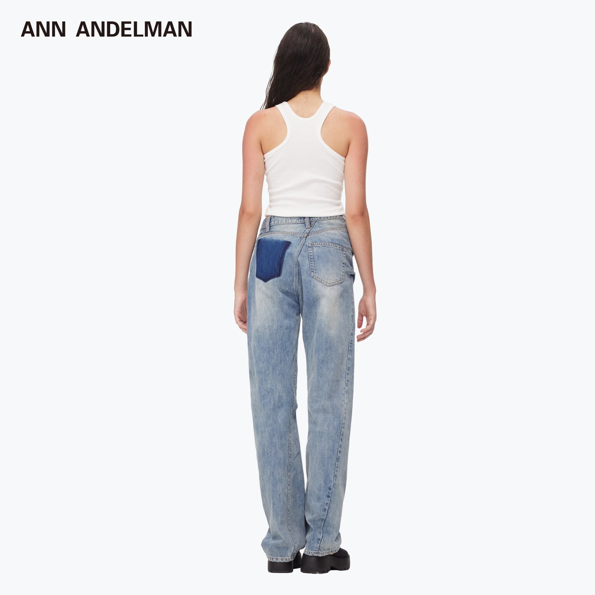 直営店に限定 パンツ ANN ANDELMAN blue twisted jeans パンツ - www ...
