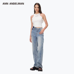 Blue Twisted Jeans - ANN ANDELMAN