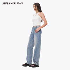 Blue Twisted Jeans - ANN ANDELMAN