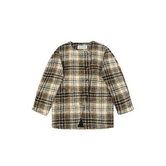 Brown Plaid Oversize Jacket - ANN ANDELMAN