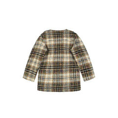 Brown Plaid Oversize Jacket - ANN ANDELMAN