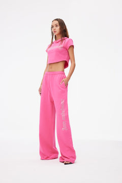 Gothic Crystal Long Pants Pink - ANN ANDELMAN