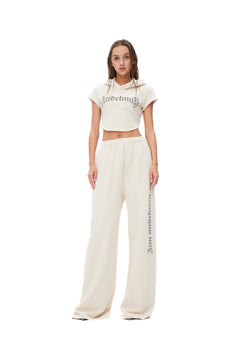 Gothic Crystal Long Pants White - ANN ANDELMAN