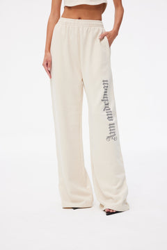 Gothic Crystal Long Pants White - ANN ANDELMAN