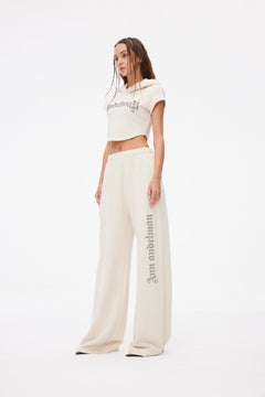 Gothic Crystal Long Pants White - ANN ANDELMAN