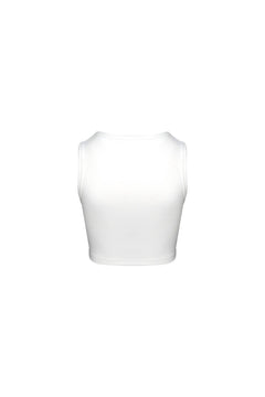 Gothic Crystal Tank Top White - ANN ANDELMAN