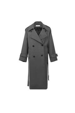 Grey Trench Coat - ANN ANDELMAN