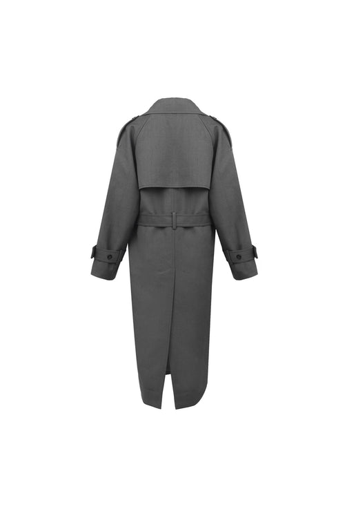 Grey Trench Coat - ANN ANDELMAN