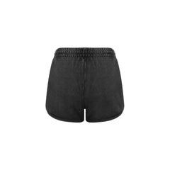 Grey Washed Logo Shorts - ANN ANDELMAN