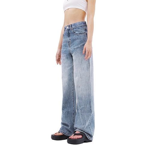 Hot Diamond Wide Leg Jeans - ANN ANDELMAN