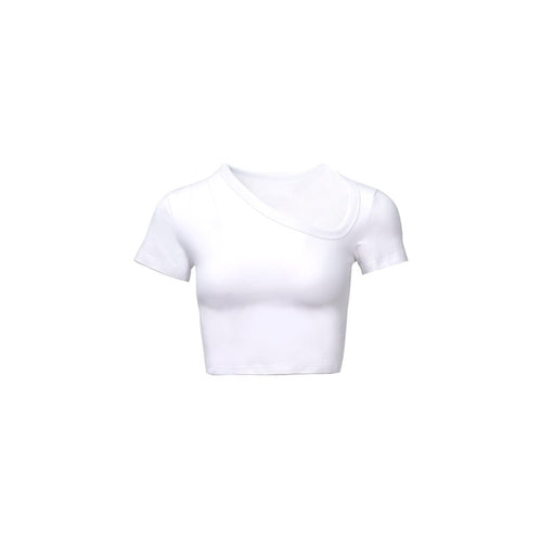Irregular Short Sleeves White - ANN ANDELMAN