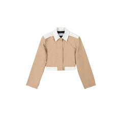 Khaki Work Jacket - ANN ANDELMAN