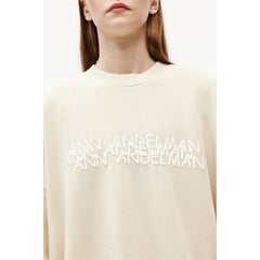 Leaky Back Pullover Sweatshirt White - ANN ANDELMAN