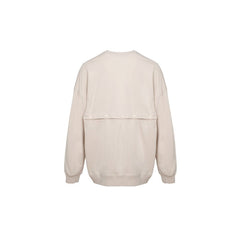 Leaky Back Pullover Sweatshirt White - ANN ANDELMAN