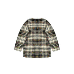 Light Brown Plaid Oversize Jacket - ANN ANDELMAN