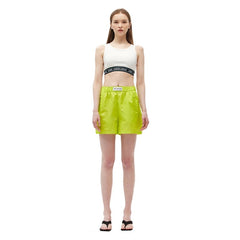 Logo Shorts Green - ANN ANDELMAN