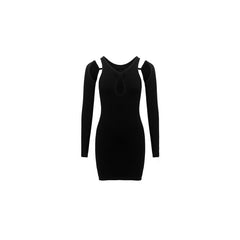 Long Black Cut-Out Dress - ANN ANDELMAN