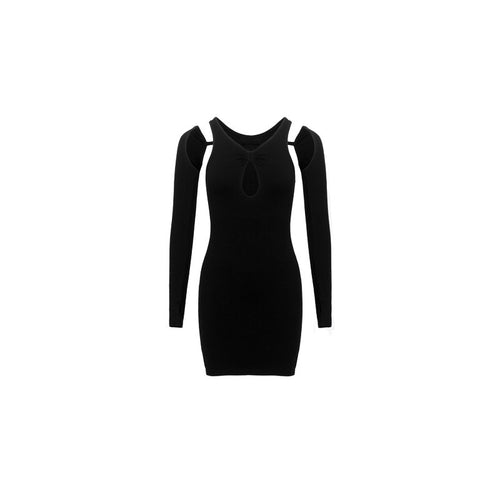 Long Black Cut-Out Dress - ANN ANDELMAN