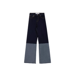 Navy Blue Panelled Jeans - ANN ANDELMAN