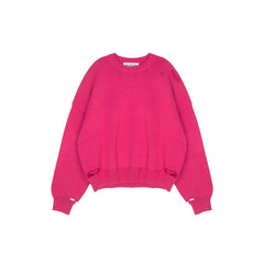 Pink Destroyed Sweatshirt - ANN ANDELMAN