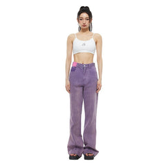 Purple Flared Jeans - ANN ANDELMAN