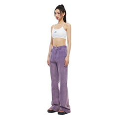 Purple Flared Jeans - ANN ANDELMAN