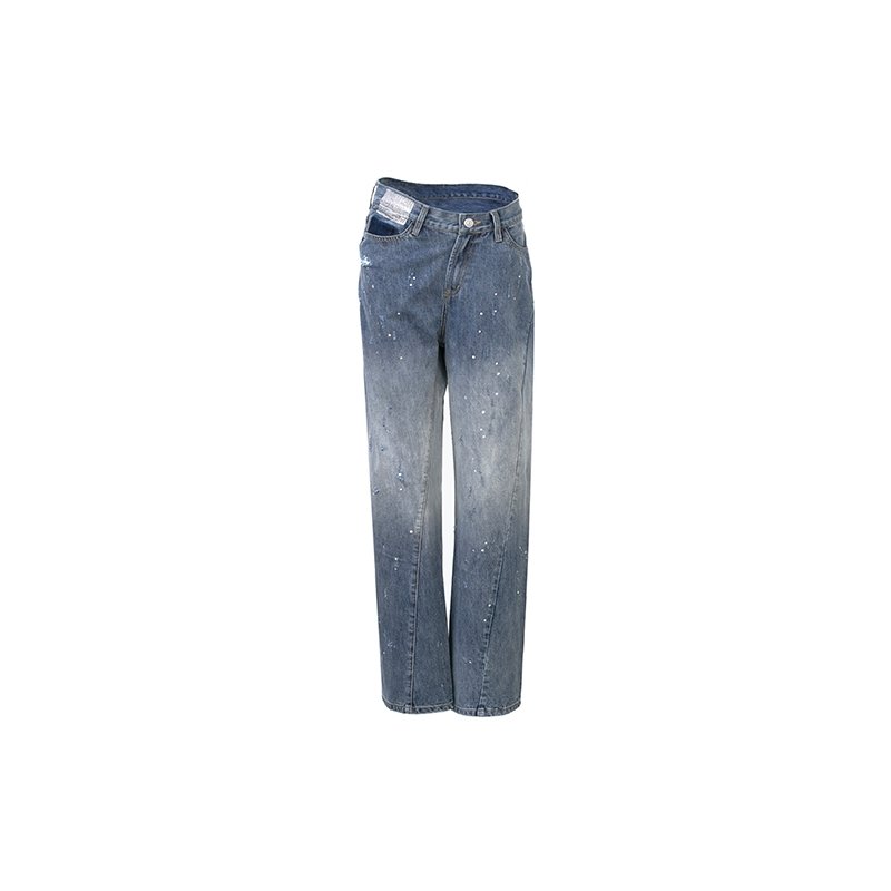 TRF MID-RISE RHINESTONE JEANS - Blue | ZARA United States