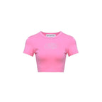 Short-Sleeved Embossed Logo Pink - ANN ANDELMAN