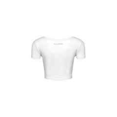 Short Square Neck Short Sleeve White - ANN ANDELMAN