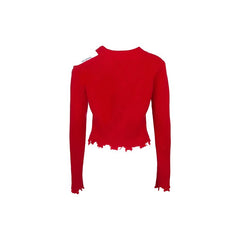 Shoulder-Breaking Sweater Red - ANN ANDELMAN