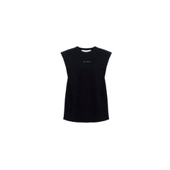 Shoulder Pad Short Sleeves Black - ANN ANDELMAN