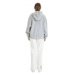 Strapless pullover long-sleeved Hoodie Gray - ANN ANDELMAN