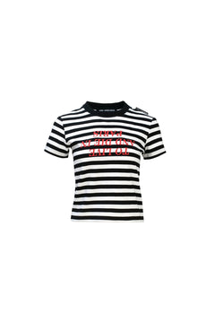 Stripe T-shirt Black And White - ANN ANDELMAN