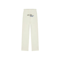 White 'Life is Pain' Pants - ANN ANDELMAN