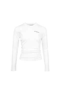 White Pleated Long Sleeve - ANN ANDELMAN