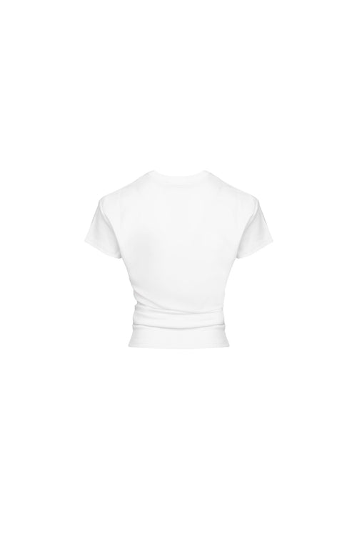 White Pleated Short Sleeves - ANN ANDELMAN