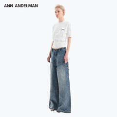 White Pleated Short Sleeves - ANN ANDELMAN