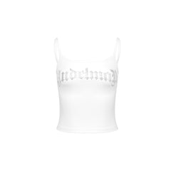 White Rhinestone Tube Top - ANN ANDELMAN