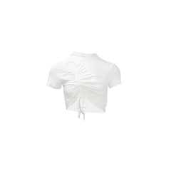 White Ruffled Cut-Out Top - ANN ANDELMAN