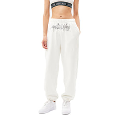 White Spider Net Diamond Joggers - ANN ANDELMAN