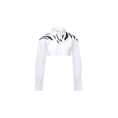 White Zebra Print Shirt - ANN ANDELMAN