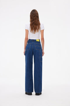 Wide-Leg Jeans Blue - ANN ANDELMAN