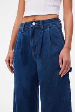 Wide-Leg Jeans Blue - ANN ANDELMAN