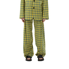 Yellow Plaid Trousers - ANN ANDELMAN