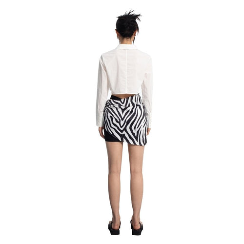 Zebra Print Skirt - ANN ANDELMAN