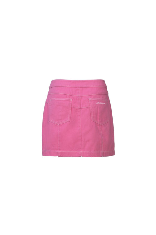 Zipped Mini Skirt Pink - ANN ANDELMAN