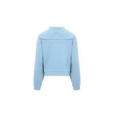 Zipper Pullover Sweatshirt Blue - ANN ANDELMAN